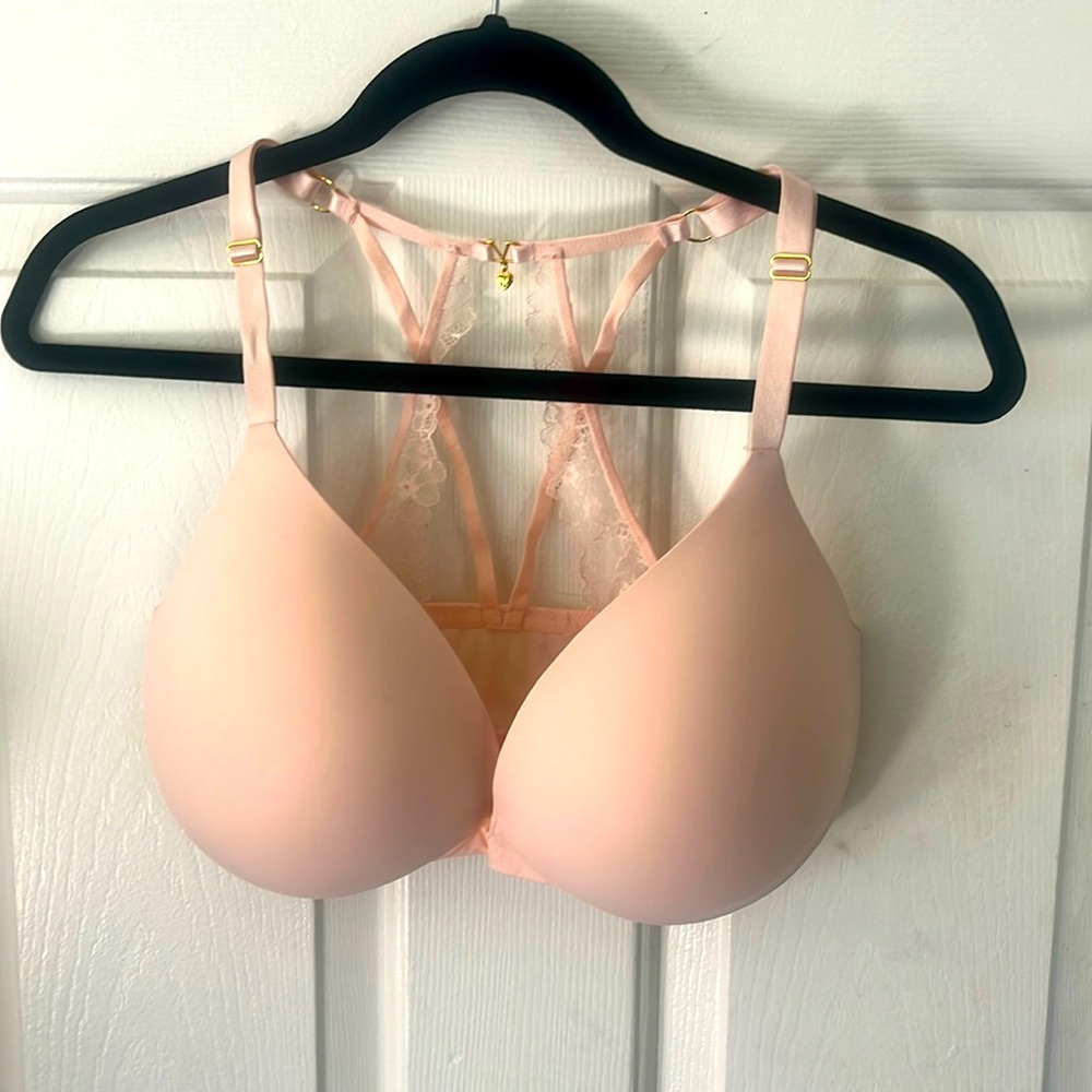 VS Powder Pink Lace Back Bra